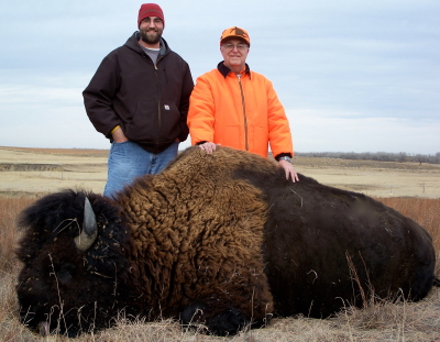 Mr. Dave Bush From Nebraska USA And Bison Taken With His 404 Jeffery And Woodleigh 400gr FMJ